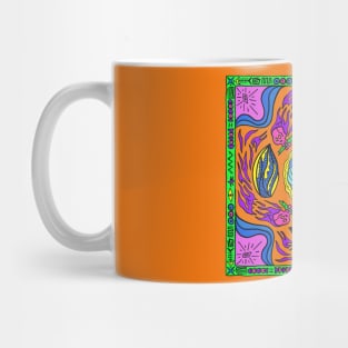 psychedelic colors trippy Mug